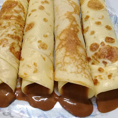 Panqueques con dulce de leche