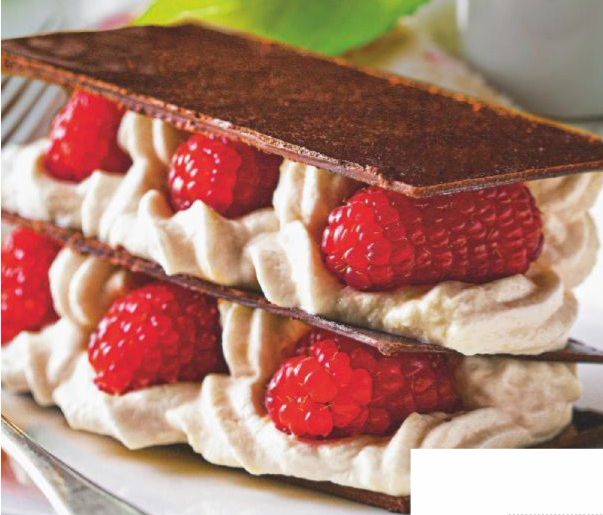 Milhojas con fruta